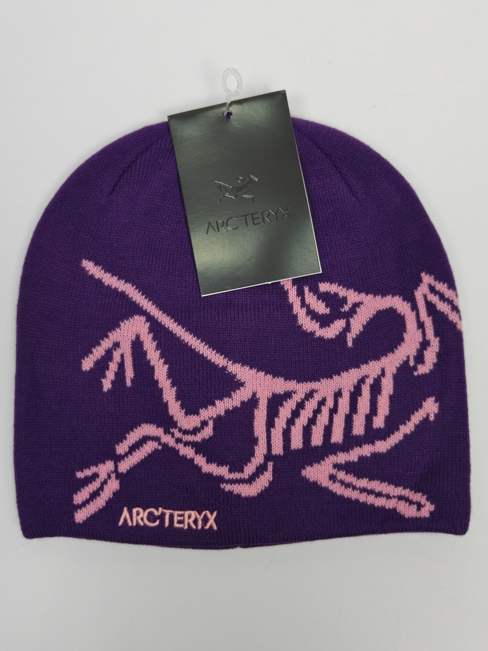 Arc'teryx Purple And Pink Bird Head Toque Skullcap Beanie